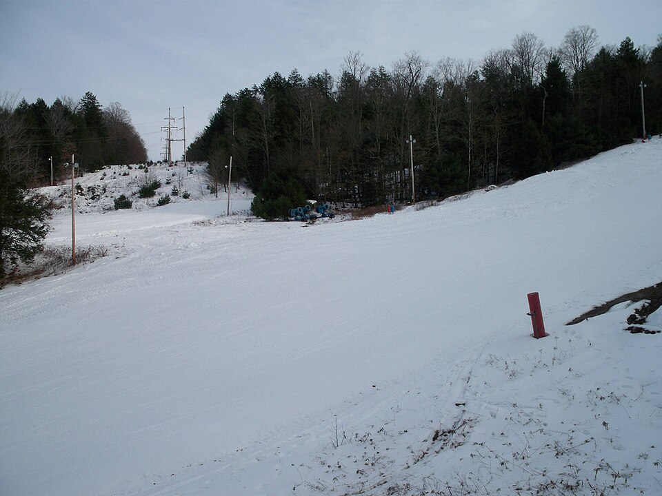 Giant Ledge trail summit with panoramic Catskills mountain views and hikers on exposed rock ledges