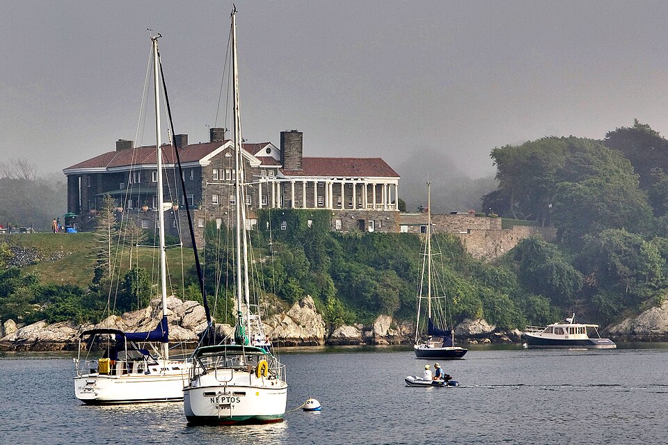 Newport Rhode Island romantic setting showing mansions and coastal views perfect for romantic getaways
