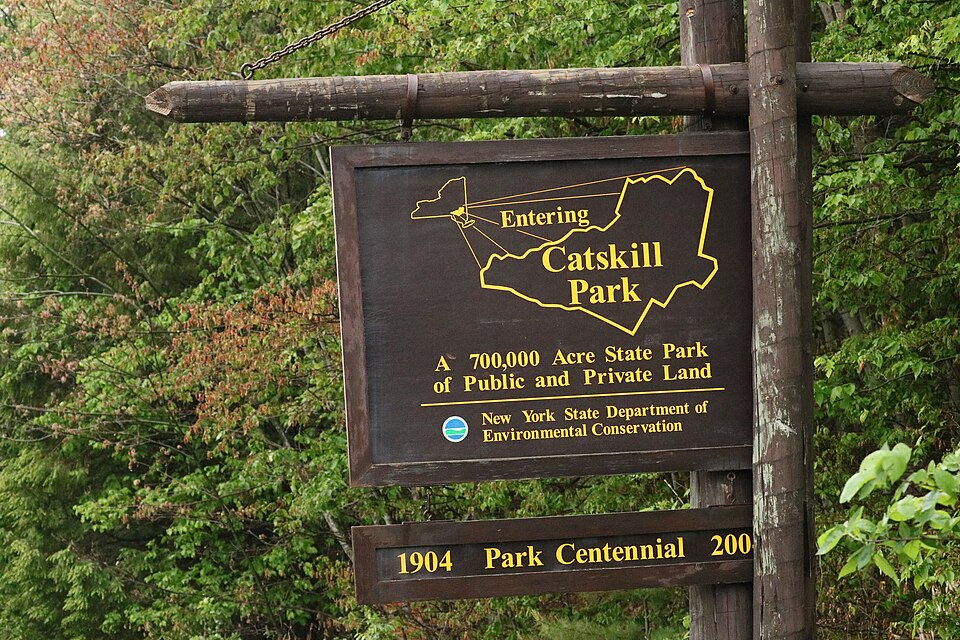 Catskills mountain landscape with fall foliage perfect for autumn weekend getaways
